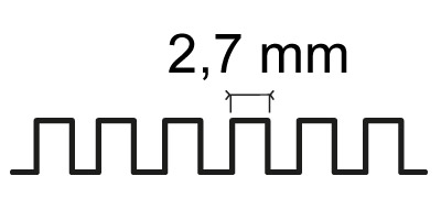 Pas de 2,7mm