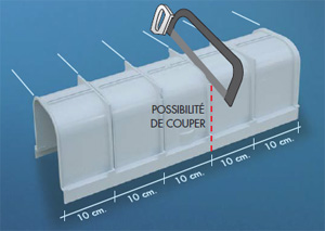 Caniveau pvc à découper