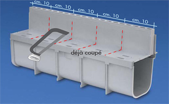 Découpede la grille à fente PVC