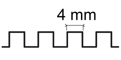 pas de 4mm